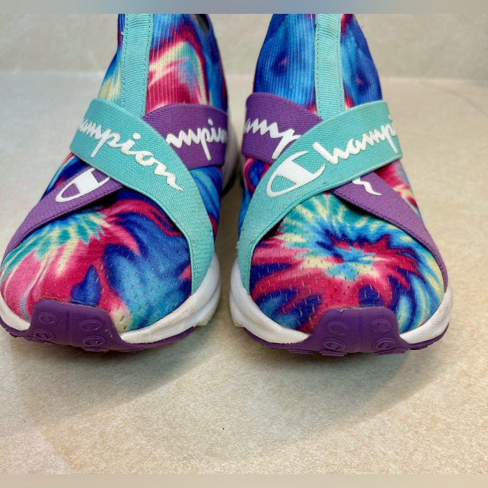 Champion Sneakers Shoes Women’s Kinna X Lo Violet Teal Tie-Dye Sz. 9w - Picture 4 of 9